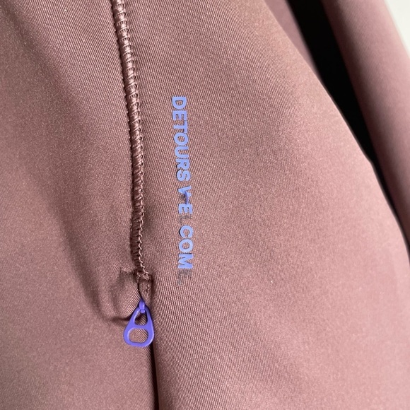 Brown Quarter-Zip Pullover with Purple Accents - Picture 3 of 11